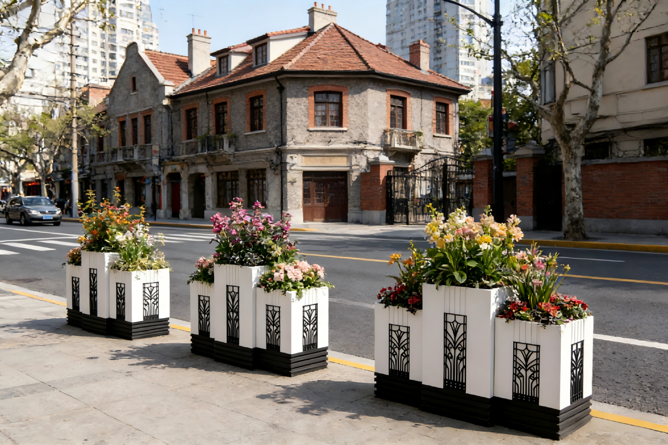 雕刻文化PVC花箱