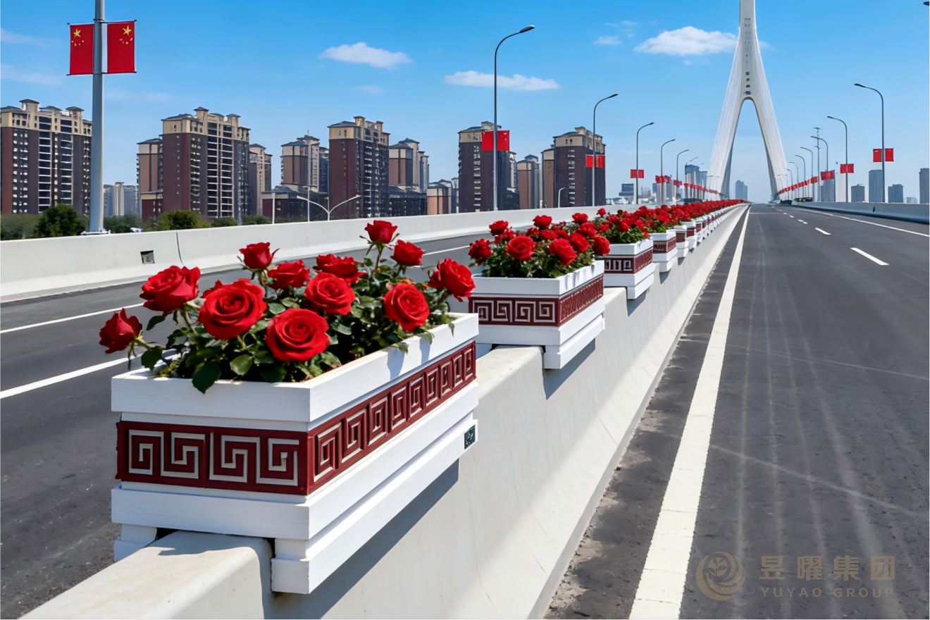 河北邯郸高架PVC卡槽花箱